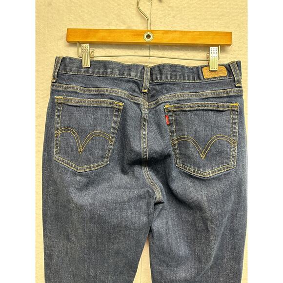 Levis 515 Jeans Women 12 M Boot Cut Mid Rise Dark Wash Denim Stretch 30x30 - Picture 10 of 10